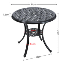 Load image into Gallery viewer, Cast Aluminum Patio Dining Table with Umbrella Hole
