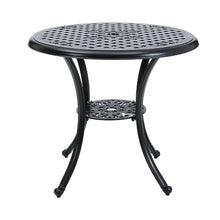 Load image into Gallery viewer, Cast Aluminum Patio Dining Table with Umbrella Hole

