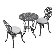 Load image into Gallery viewer, Livingandhome 3pcs Cast Aluminum Outdoor Bistro Dining Set, AI1286
