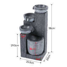 Load image into Gallery viewer, Garden Sanctuary Outdoor Solar-Powered Water Fountain Rockery Decor
