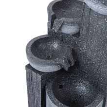 Load image into Gallery viewer, Garden Sanctuary Outdoor Solar-Powered Water Fountain Rockery Decor
