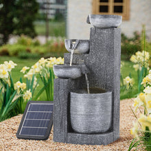 Load image into Gallery viewer, Garden Sanctuary Outdoor Solar-Powered Water Fountain Rockery Decor
