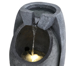 Load image into Gallery viewer, Garden Sanctuary Outdoor Solar-Powered Water Fountain Rockery Decor
