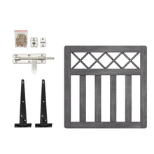 Load image into Gallery viewer, 3 x 3 ft Outdoor Cross Top Wooden Garden Gate Pedestrian Fence Yard Door
