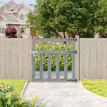 Load image into Gallery viewer, 3 x 3 ft Outdoor Cross Top Wooden Garden Gate Pedestrian Fence Yard Door
