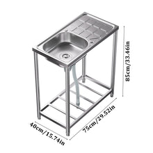 Load image into Gallery viewer, 201 Stainless Steel Commercial Sink with Drainboard
