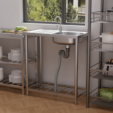 Load image into Gallery viewer, 201 Stainless Steel Commercial Sink with Drainboard
