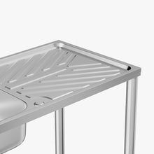 Load image into Gallery viewer, 201 Stainless Steel Commercial Sink with Drainboard
