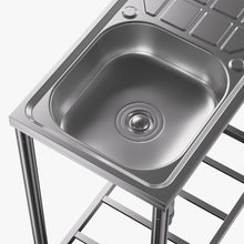 Load image into Gallery viewer, 201 Stainless Steel Commercial Sink with Drainboard
