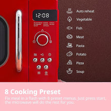 Load image into Gallery viewer, 800W 20L Retro Microwave Oven with LED Display - Red

