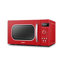 Load image into Gallery viewer, 800W 20L Retro Microwave Oven with LED Display - Red
