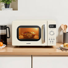 Load image into Gallery viewer, 800W 20L Retro Microwave Oven with LED Display - Cream
