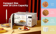 Load image into Gallery viewer, 800W 20L Retro Microwave Oven with LED Display - Cream
