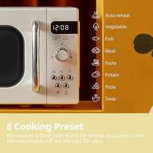 Load image into Gallery viewer, 800W 20L Retro Microwave Oven with LED Display - Cream

