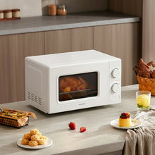 Load image into Gallery viewer, 700W 20L Countertop Microwave Oven with Dual Knob - White

