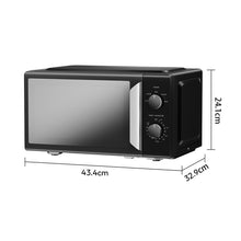 Load image into Gallery viewer, 19L 5-level Power Kitchen Manual Microwave Oven with Timer 700W - Black
