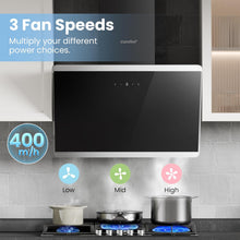 Load image into Gallery viewer, 60CM Wall-mounted 3-Speed Angled Cooker Hood with Touch Screen
