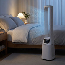 Load image into Gallery viewer, 2-in-1 Electric Quiet Bladeless Tower Fan APP Remote Control w/ Touch Screen LED Display ,10 Speeds ,HEPA Filter

