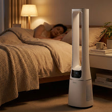 Load image into Gallery viewer, 2-in-1 Electric Quiet Bladeless Tower Fan APP Remote Control w/ Touch Screen LED Display ,10 Speeds ,HEPA Filter
