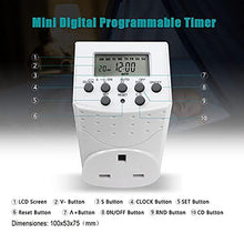 Load image into Gallery viewer, 2000W Programmable Digital Timer Plug Socket
