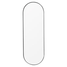Load image into Gallery viewer, Modern Oval Metal Full Length Wall Mirror Black
