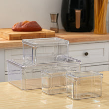 Load image into Gallery viewer, 4Pcs Transparent Refrigerator Bins Organizer Set
