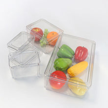 Load image into Gallery viewer, 4Pcs Transparent Refrigerator Bins Organizer Set
