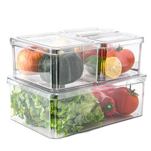 Load image into Gallery viewer, 4Pcs Transparent Refrigerator Bins Organizer Set
