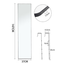 Load image into Gallery viewer, Metal Frame Over the Door Full Length Mirror Living and Home 
