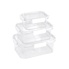 Load image into Gallery viewer, 3Pcs Transparent Stackable Bento Lunch Box Set
