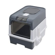 Load image into Gallery viewer, Fully Enclosed Cat Litter Box with UV Sterilization
