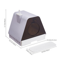 Load image into Gallery viewer, Large Enclosed Cat Litter Box
