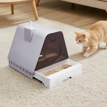 Load image into Gallery viewer, Large Enclosed Cat Litter Box
