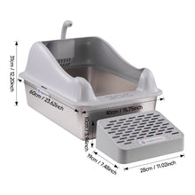 Load image into Gallery viewer, Large Stainless Steel Cat Litter Box
