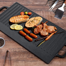 Load image into Gallery viewer, Non-Stick Cast-Iron Reversible Griddle Pan
