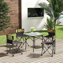 Load image into Gallery viewer, 5 Piece Folding Camping Table and Chairs Set Portable with Carrying Bag Garden Dining Sets Living and Home 
