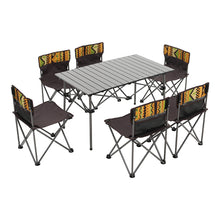 Load image into Gallery viewer, 7 Piece Folding Camping Table and Chairs Set Portable with Carrying Bag
