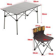 Load image into Gallery viewer, 7 Piece Folding Camping Table and Chairs Set Portable with Carrying Bag
