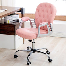 Load image into Gallery viewer, Faux Leather Chesterfield Office Chair with Chrome Base Office Chair Living and Home 
