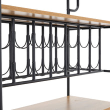 Load image into Gallery viewer, Metallic Rolling Serving Bar Cart with Wine Rack
