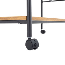 Load image into Gallery viewer, Metallic Rolling Serving Bar Cart with Wine Rack
