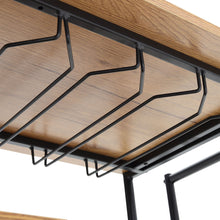 Load image into Gallery viewer, Metallic Rolling Serving Bar Cart with Wine Rack
