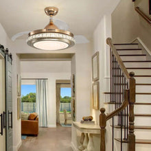 Load image into Gallery viewer, 42inch Retractable Ceiling Fan Light Lamp W/Remote Control Ceiling Fans Living and Home 

