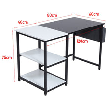 Load image into Gallery viewer, Premium Wooden Office Desk with Storage Shelf and Fabric Pouch Living and Home 
