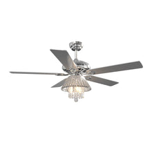 Load image into Gallery viewer, 52 Inch Luxury Ceiling Light Fan Crystal Droplets Chandelier Ceiling Lights Living and Home 
