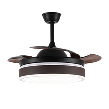 Load image into Gallery viewer, Modern Style Indoor Round Ceiling Fan with Light and Remote
