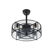 Load image into Gallery viewer, Metal Industrial Ceiling Fan with Lights Black for Living Room
