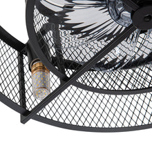 Load image into Gallery viewer, Metal Industrial Ceiling Fan with Lights Black for Living Room
