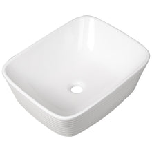 Load image into Gallery viewer, White Square Countertop Bathroom Sink Bowl Sink

