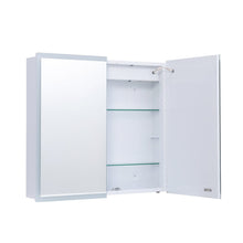 Load image into Gallery viewer, 65cm Wide Elegant Double Door Bathroom Mirror LED Frameless Mirror Cabinet Bathroom Mirror Cabinets Living and Home 
